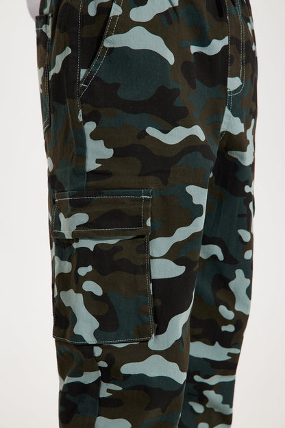 Mini Next Level Camo Print Cargo Twill Pant - Camouflage