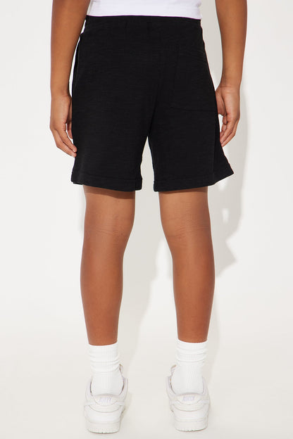 Mini Berries And Blooms Embroidered Shorts - Black