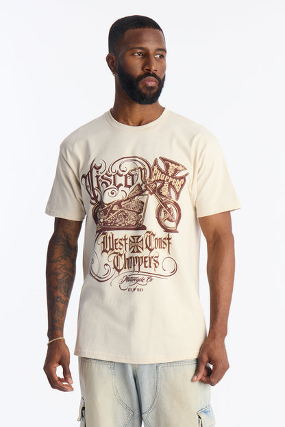 West Coast Choppers 1969 Short Sleeve Tee - Cream