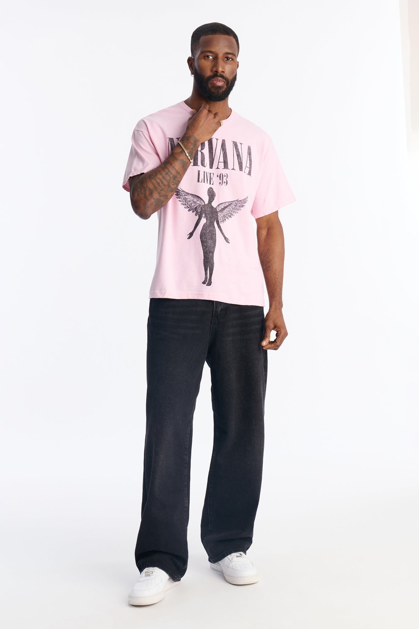 Nirvana In Utero Revival Short Sleeve Tee - Pink