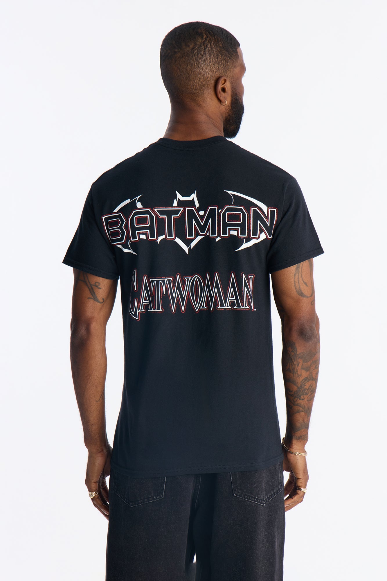 Batman And Catwoman Power Duo Short Sleeve Tee - Black