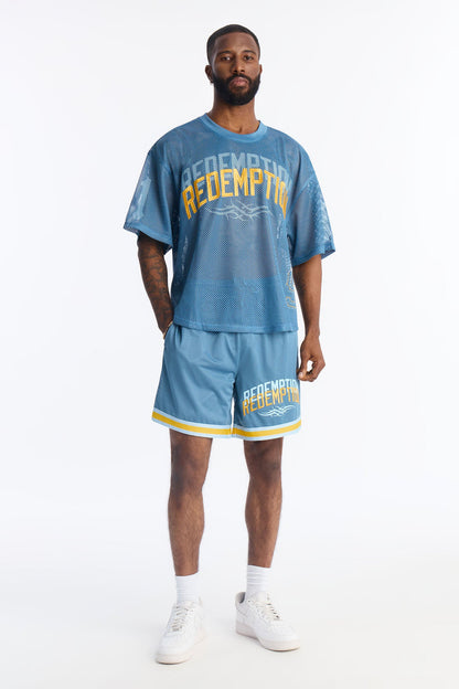 Redemption Legacy Mesh Short - Blue/combo