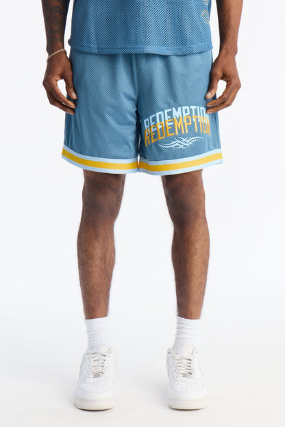 Redemption Legacy Mesh Short - Blue/combo