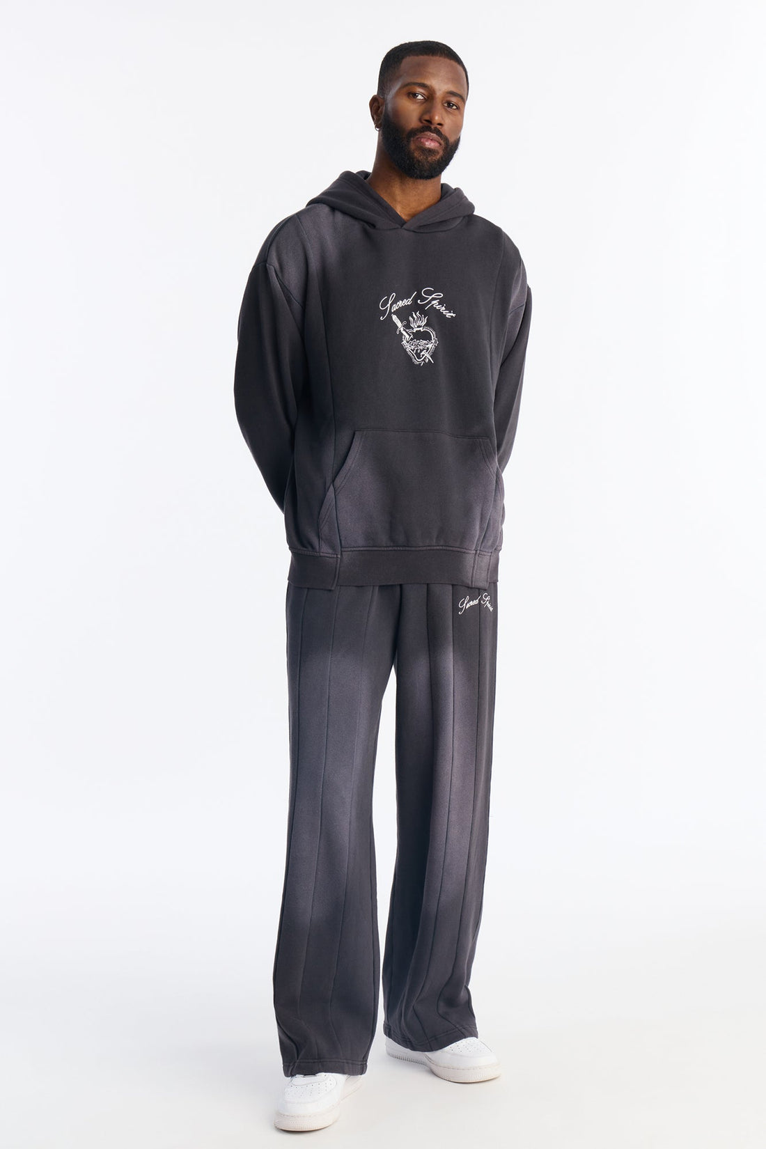 Sacred Spirit Washed Hoodie - Black Wash