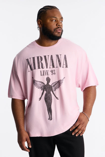 Nirvana In Utero Revival Short Sleeve Tee - Pink