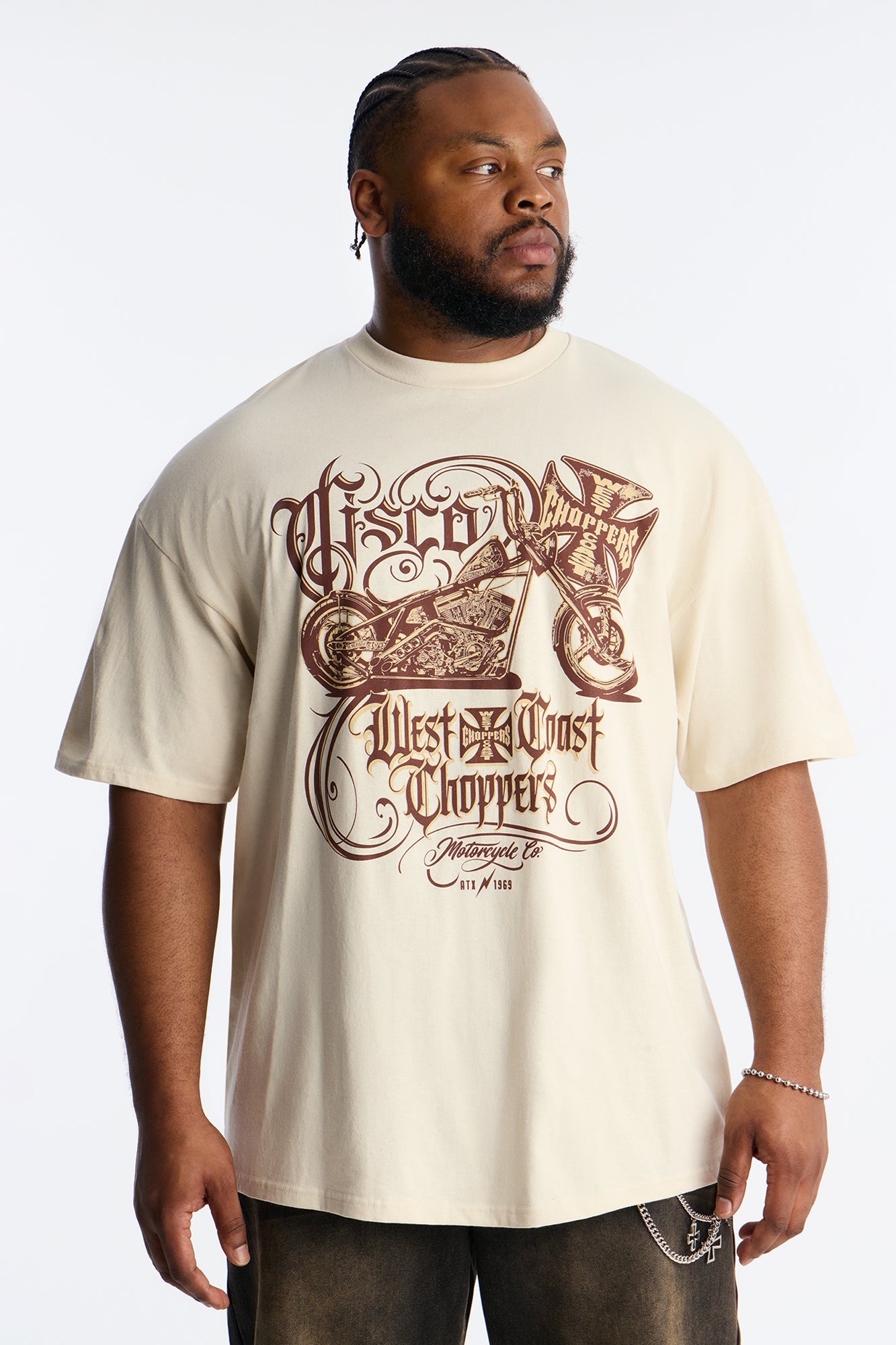 West Coast Choppers 1969 Short Sleeve Tee - Cream