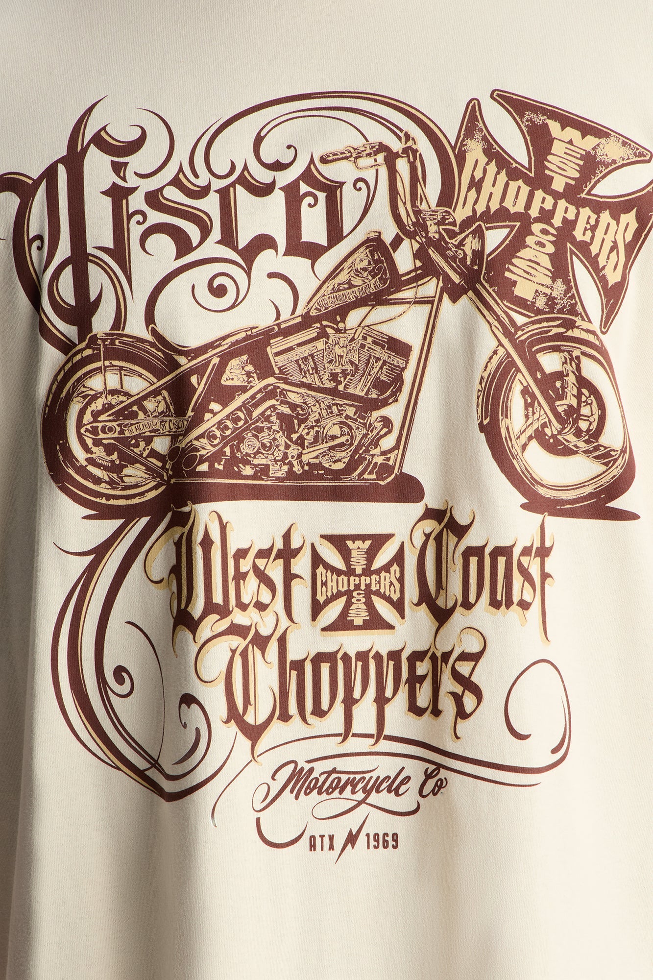 West Coast Choppers 1969 Short Sleeve Tee - Cream