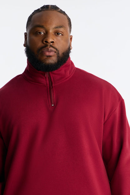 Built For Success Quarter Zip Sweatshirt - Burgundy