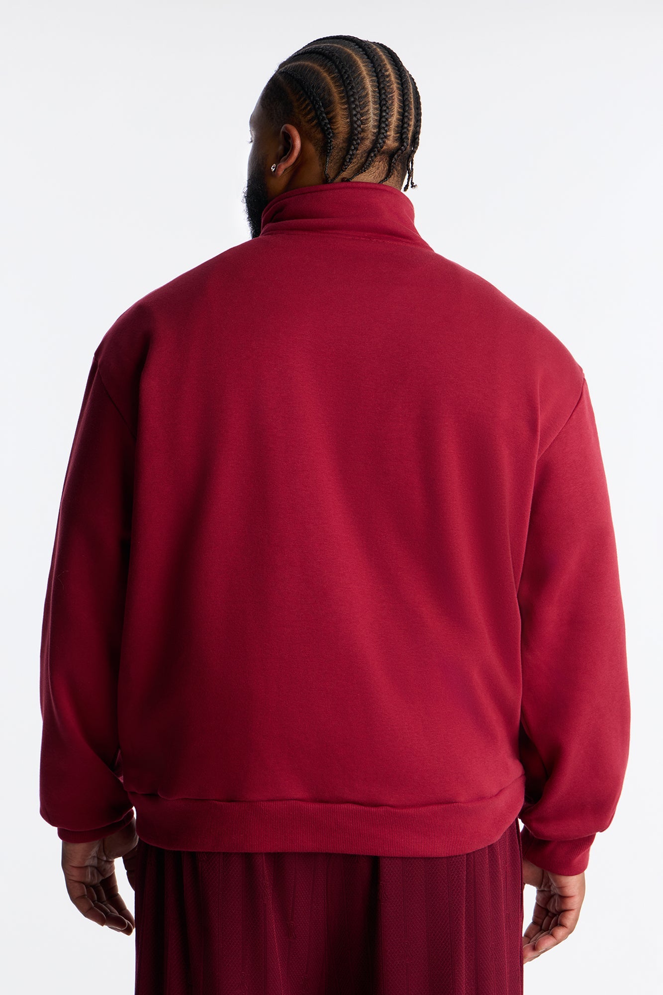 Built For Success Quarter Zip Sweatshirt - Burgundy