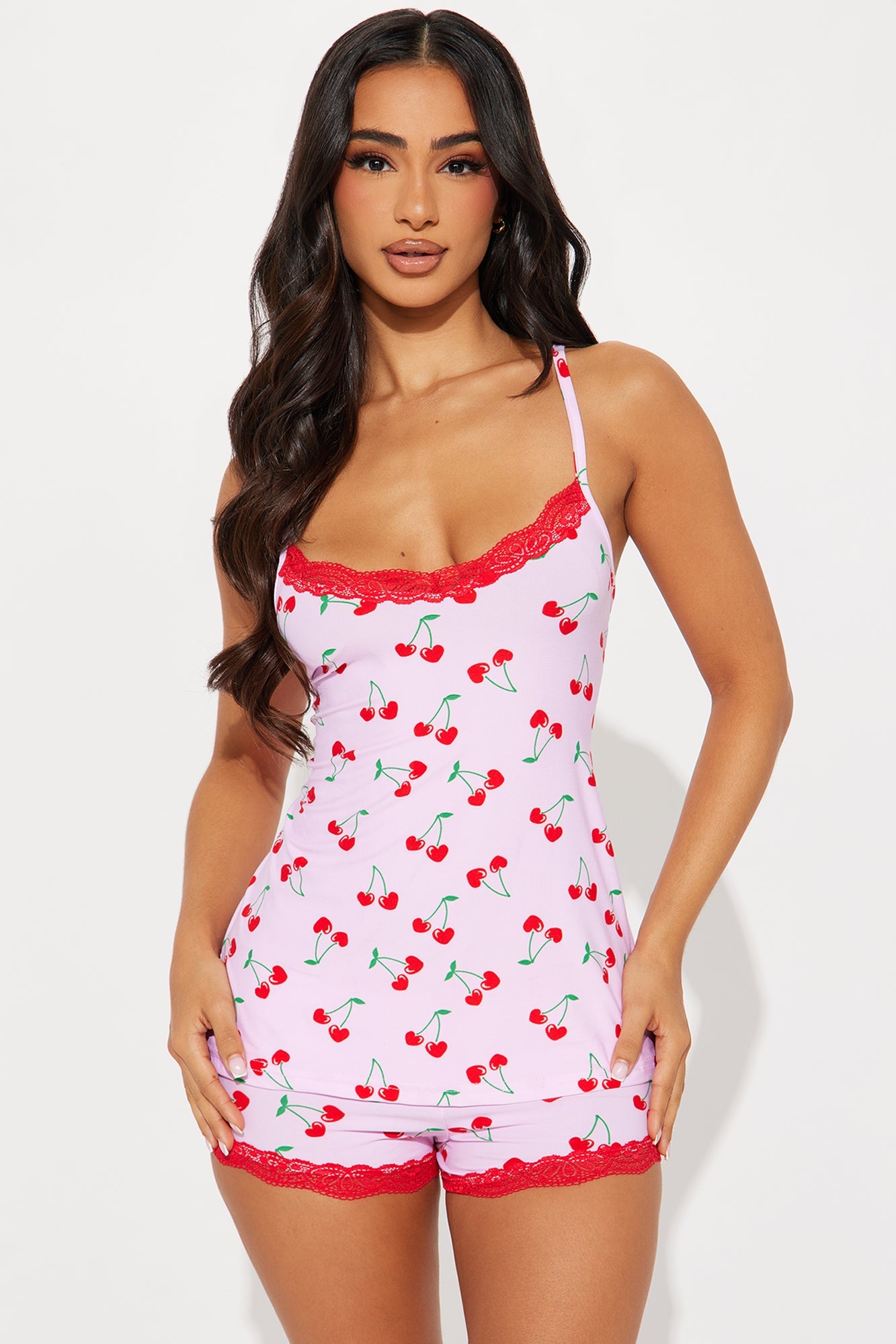 Sweet As Love PJ Short Set - Pink/combo