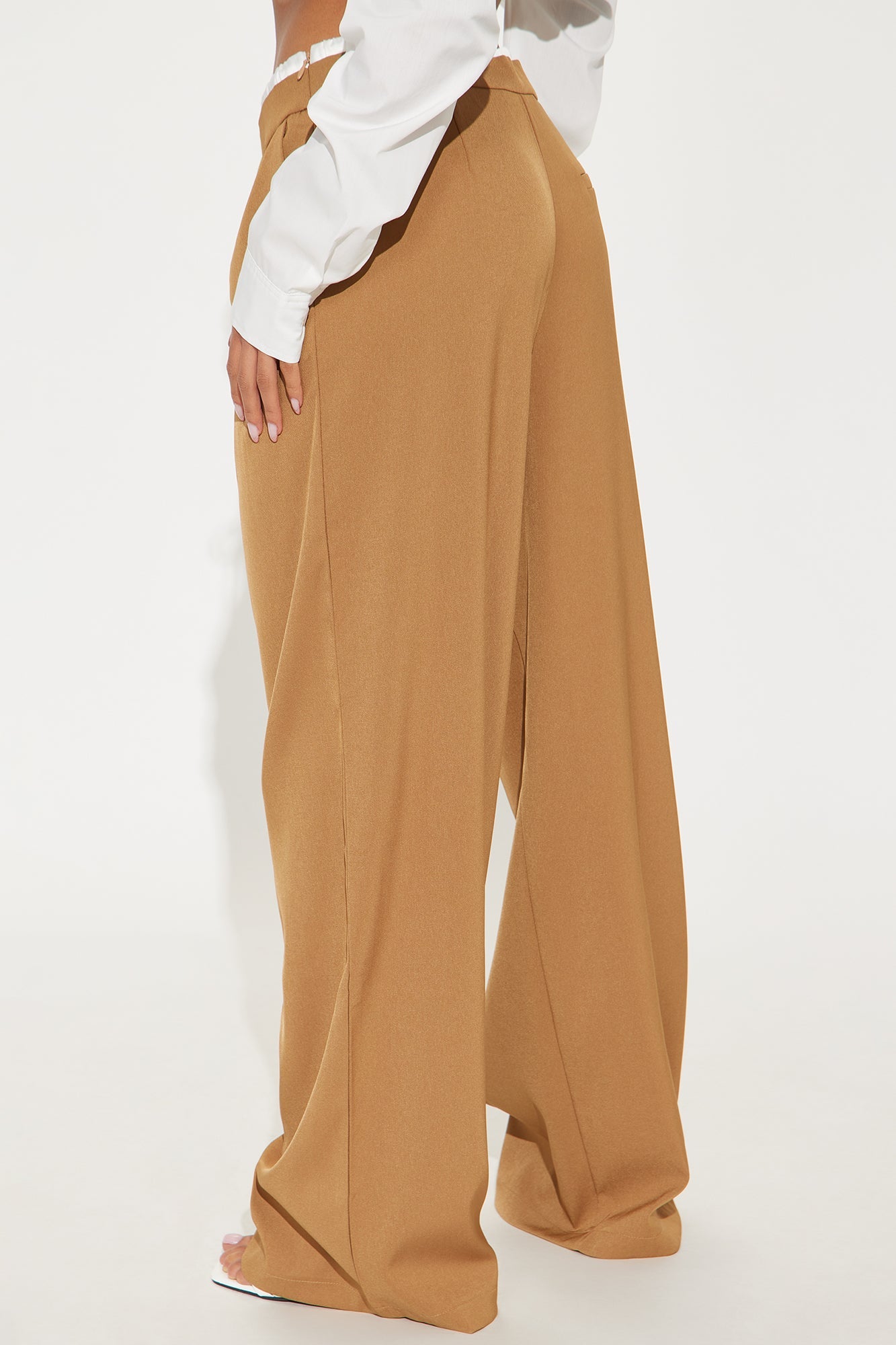 Sydney Double Waistband Trouser - Mocha