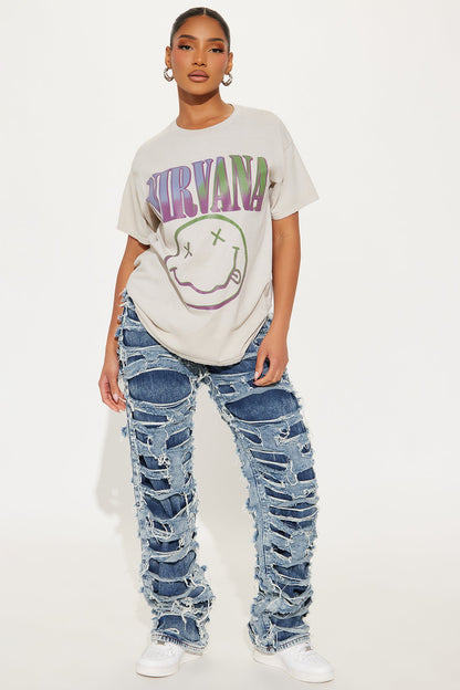 Nirvana Graphic Tee - Taupe/combo