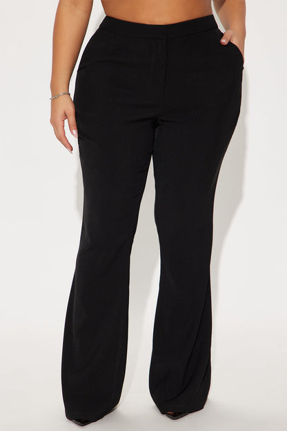 Breaking Even Flare Trouser - Black