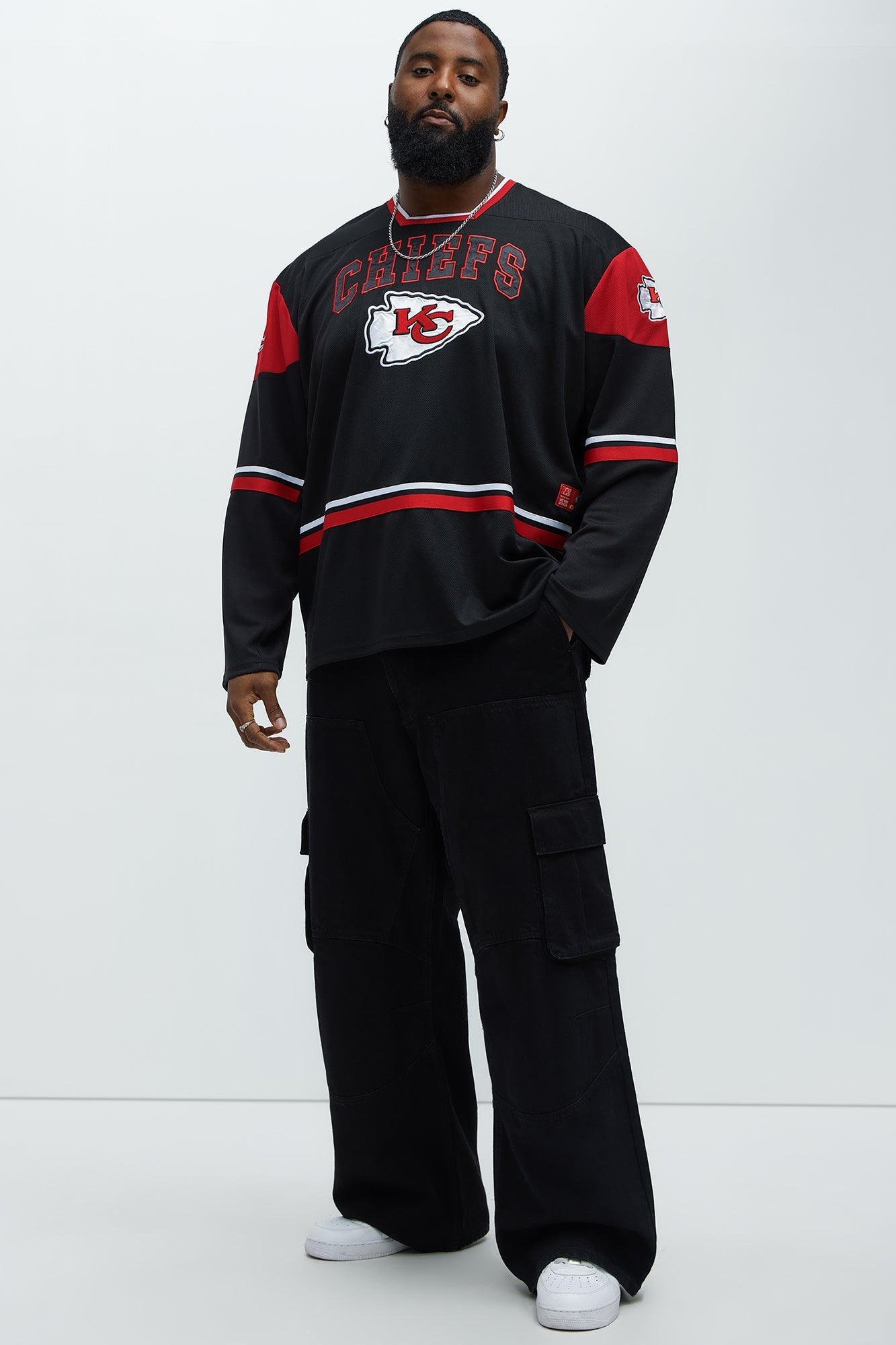 Chiefs Hat Trick Hockey Top - Black/Red