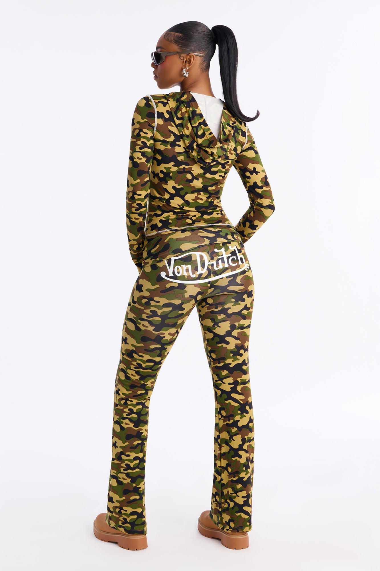Von Dutch Camo Lounge Pant Set - Camouflage