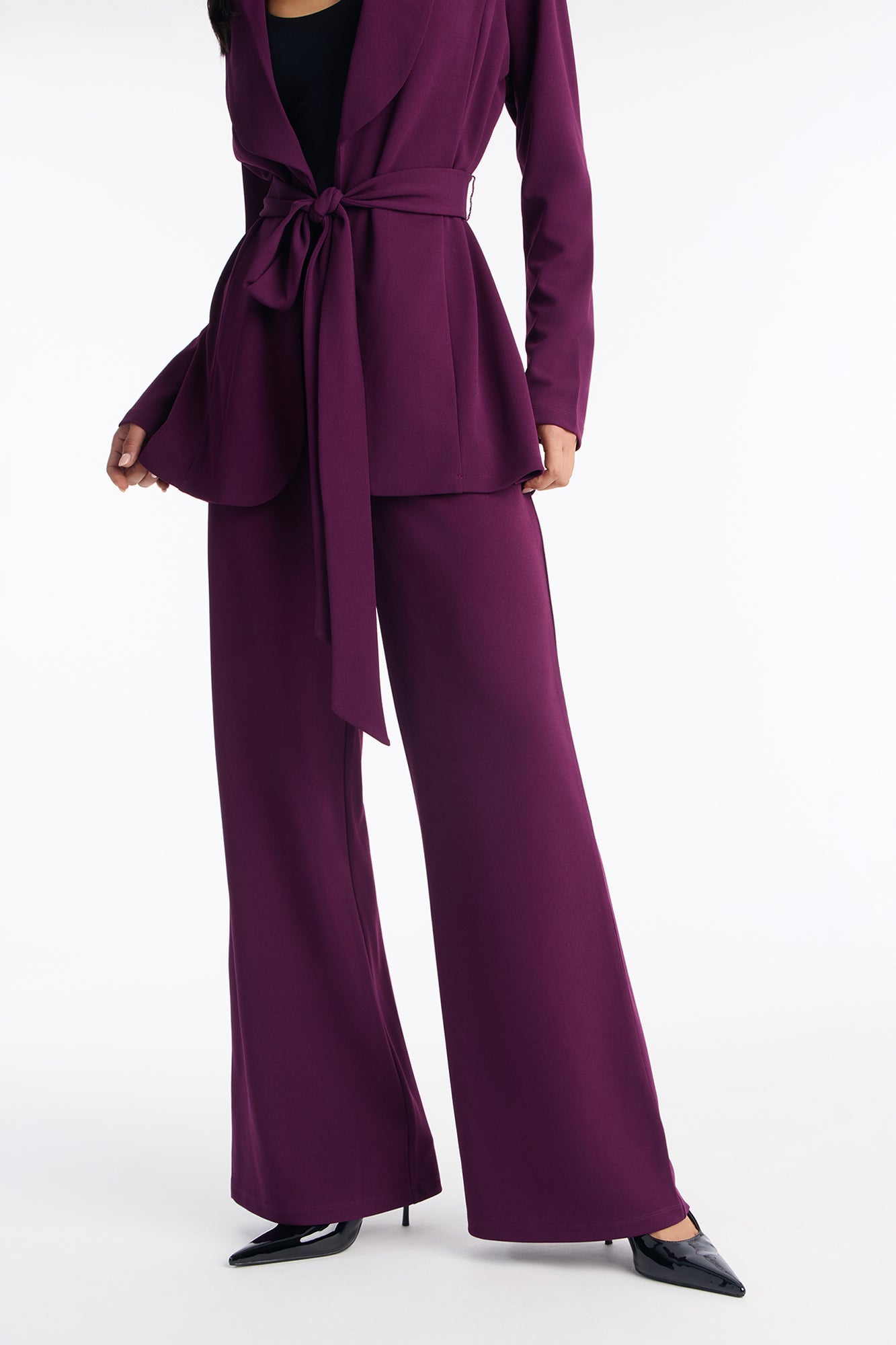 CEO Vibes Blazer Set - Plum