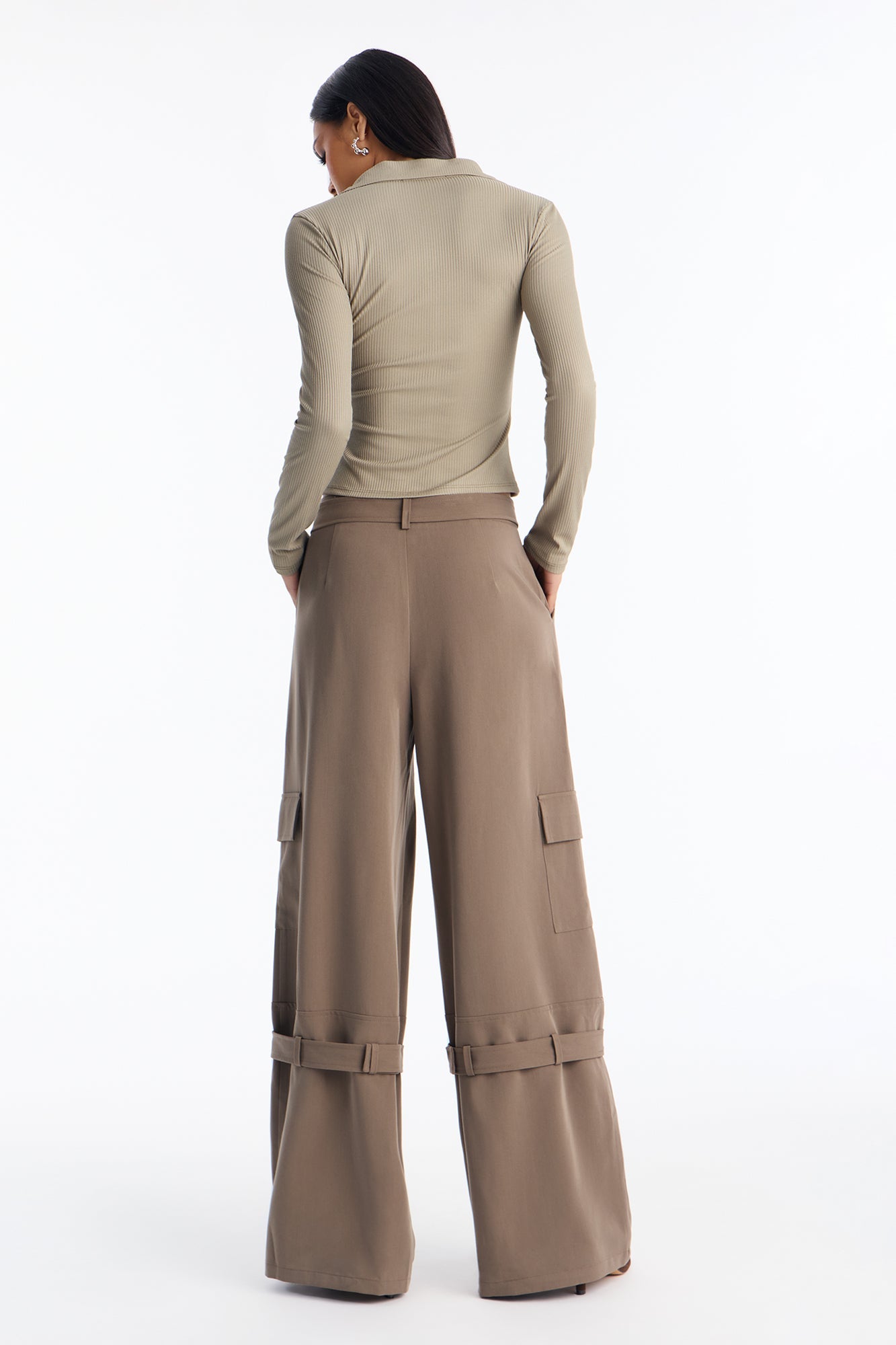 Made You Look Belted Cargo Pants 32″ - Olive