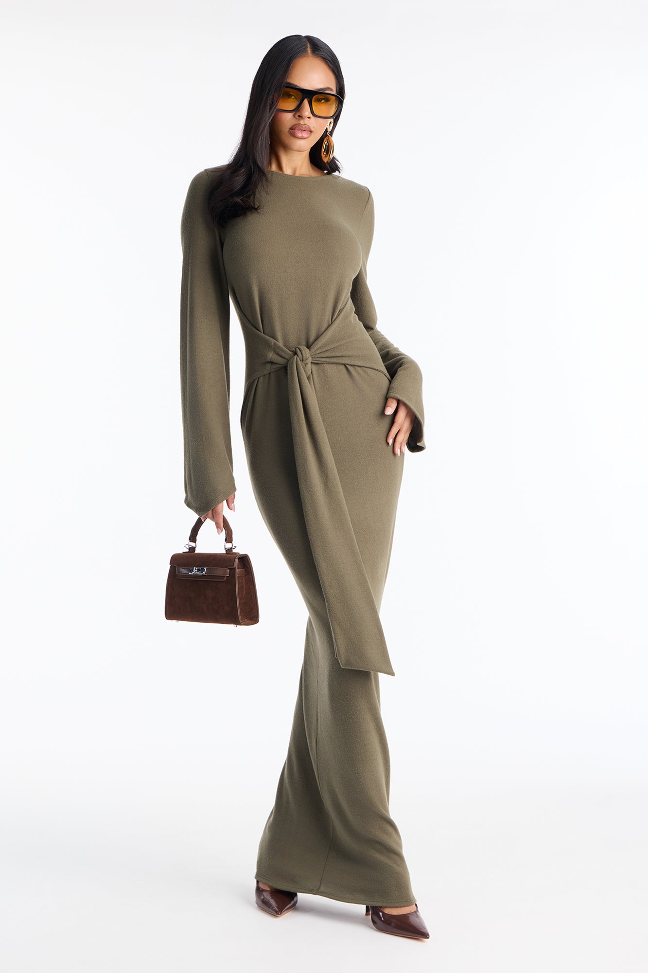 Tabitha Sweater Maxi Dress - Olive