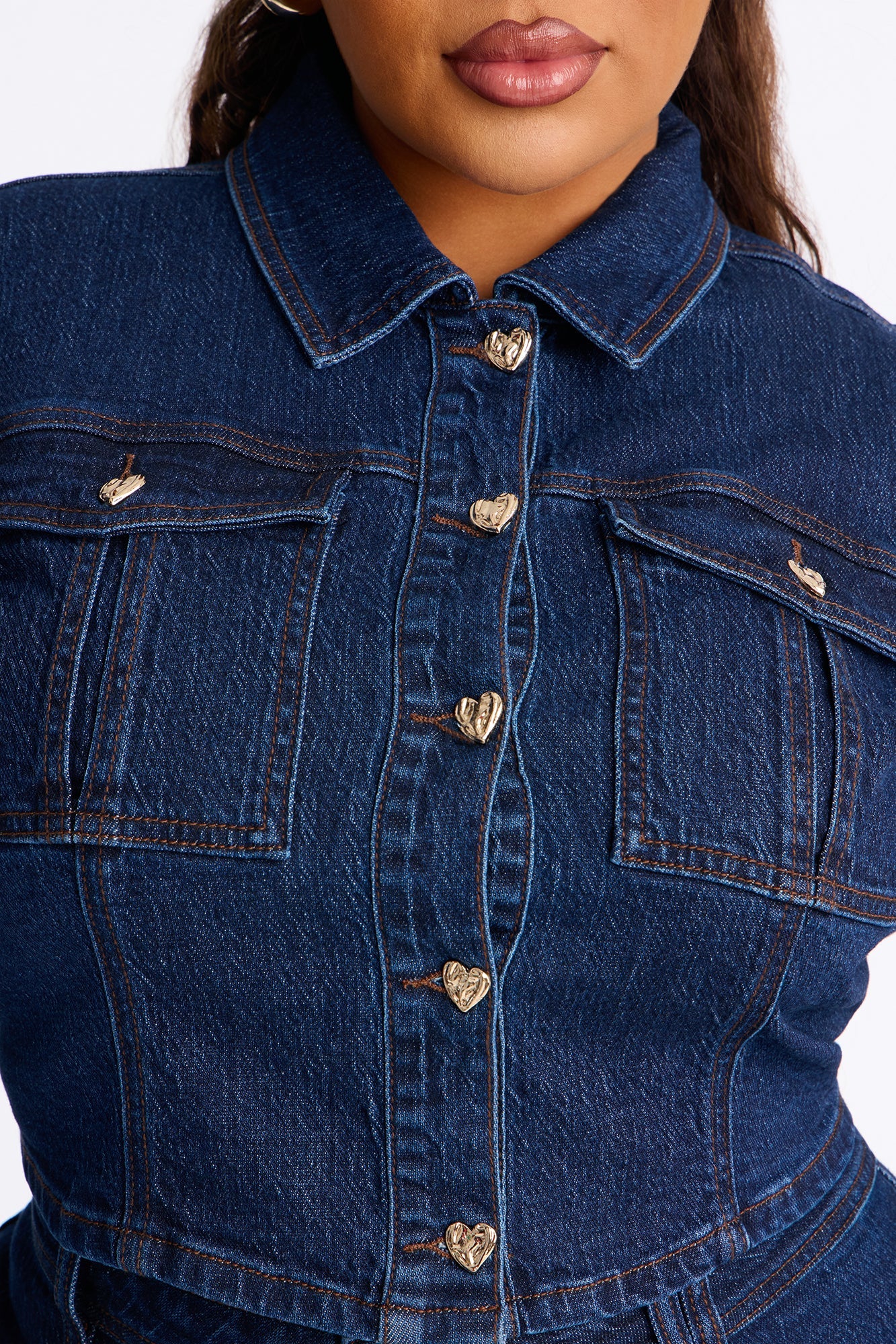 Lost In Love Stretch Denim Jacket - Dark Wash