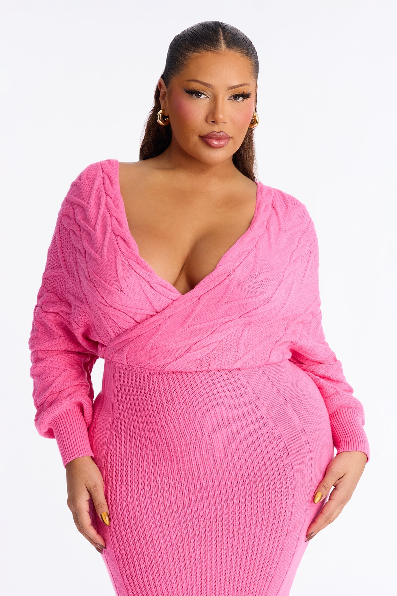 Mariana Sweater Maxi Dress - Pink