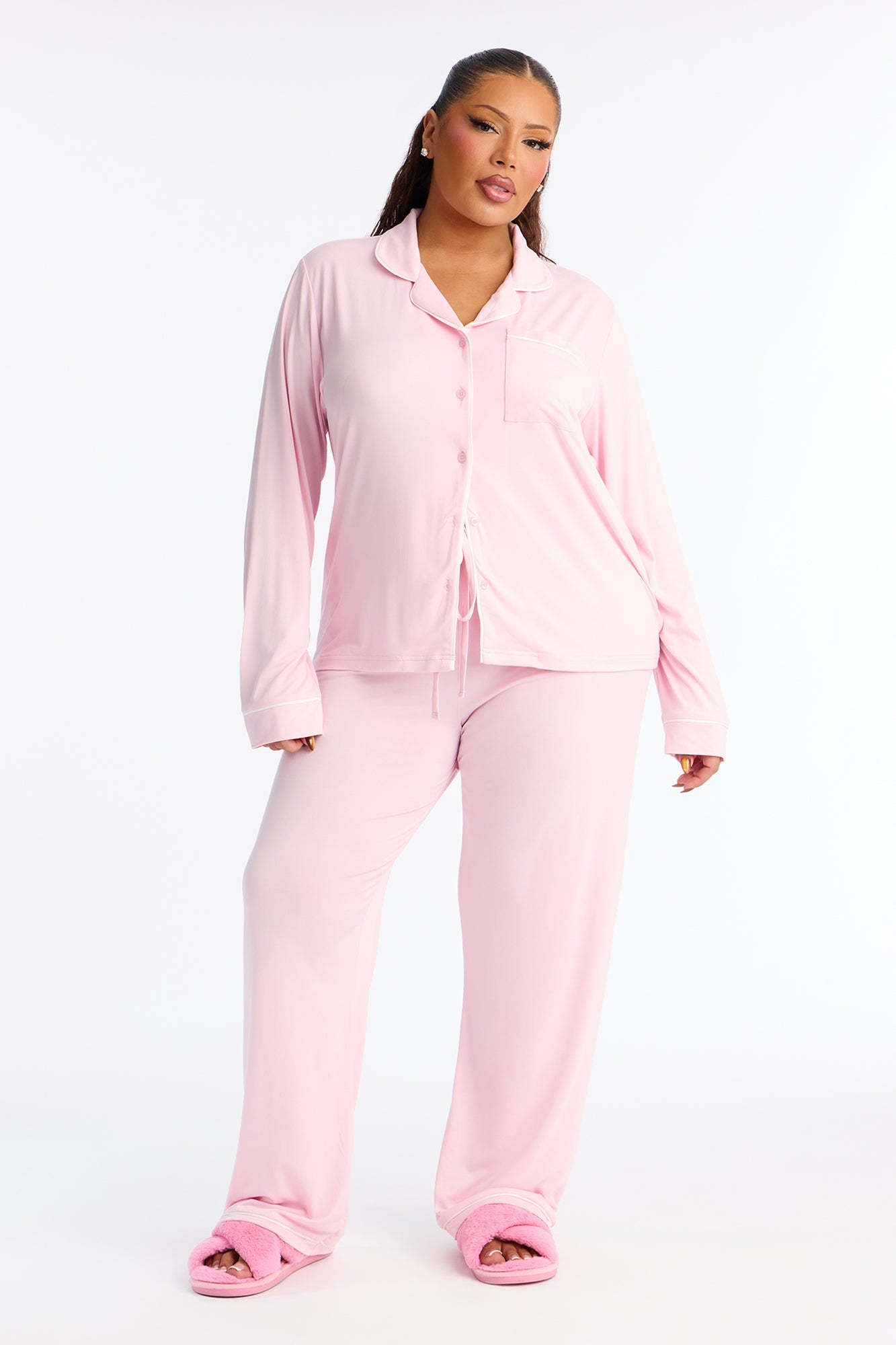 In The Morning PJ Pant Set - Pink
