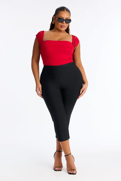 Jasmine Bandage Capri Pant - Black