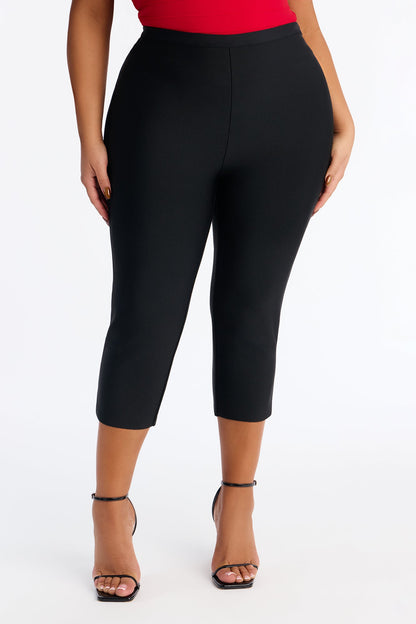 Jasmine Bandage Capri Pant - Black