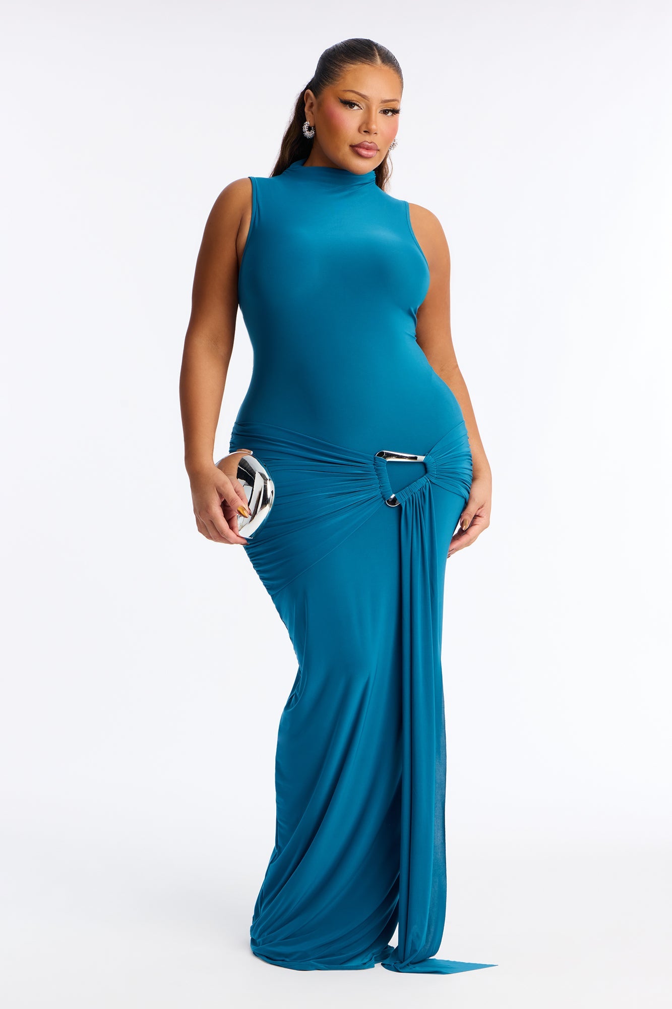 In The Mix Maxi Dress - Teal