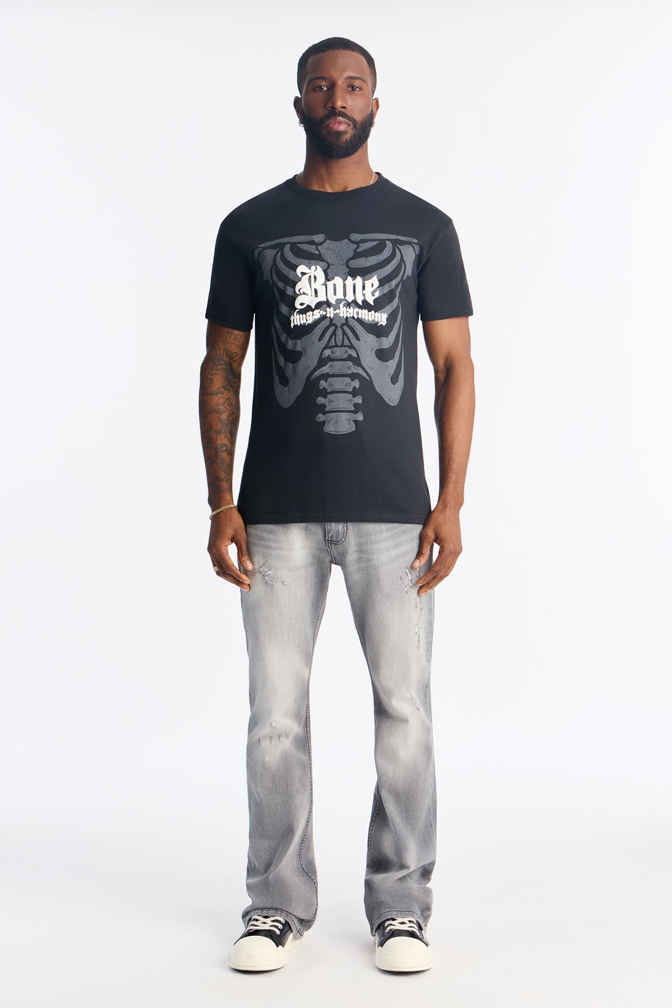 Bone Thugs N Harmony Rib Cage Short Sleeve Shirt - Black