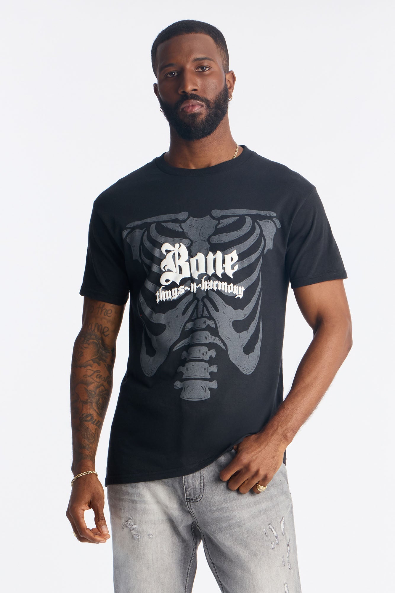 Bone Thugs N Harmony Rib Cage Short Sleeve Shirt - Black