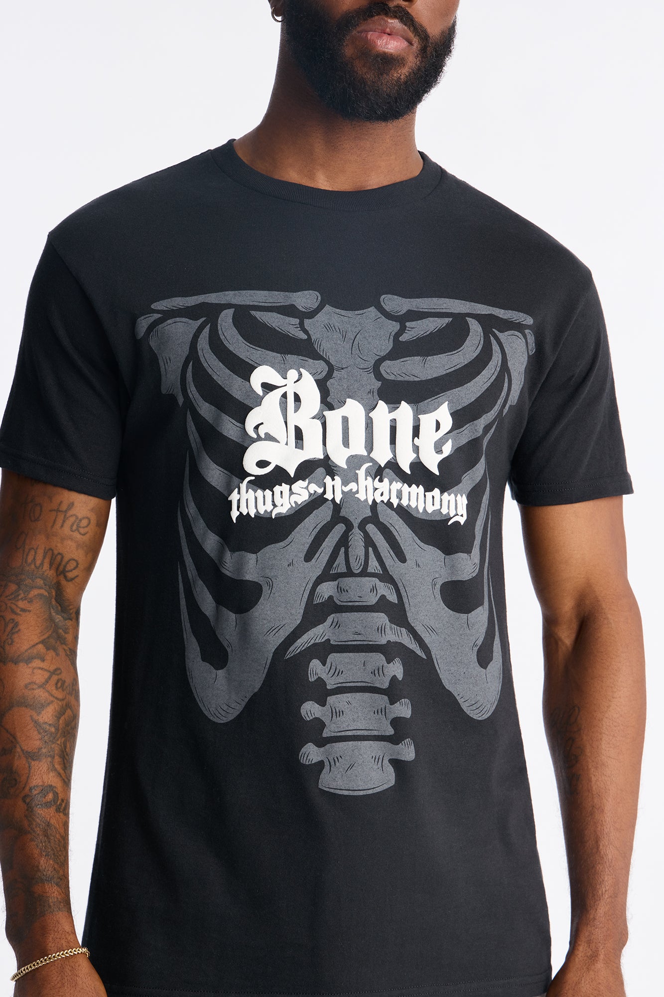 Bone Thugs N Harmony Rib Cage Short Sleeve Shirt - Black