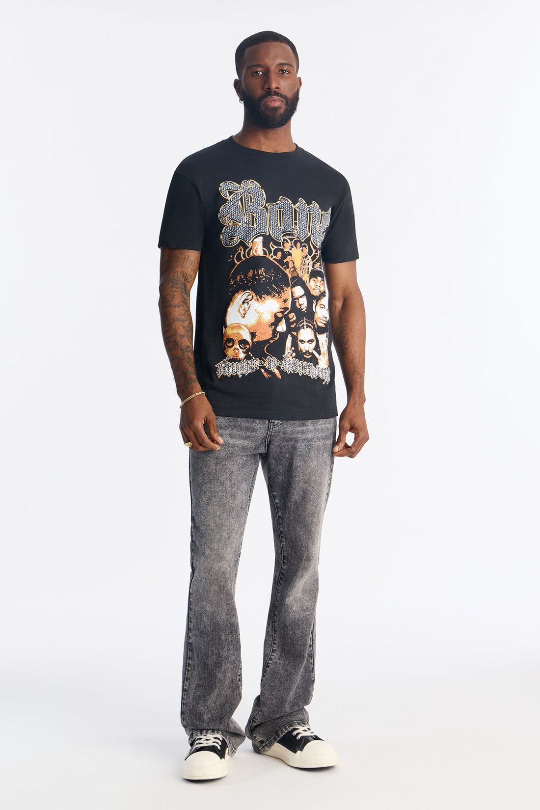 Bone Thugs N Harmony Throwback Short Sleeve Shirt - Black