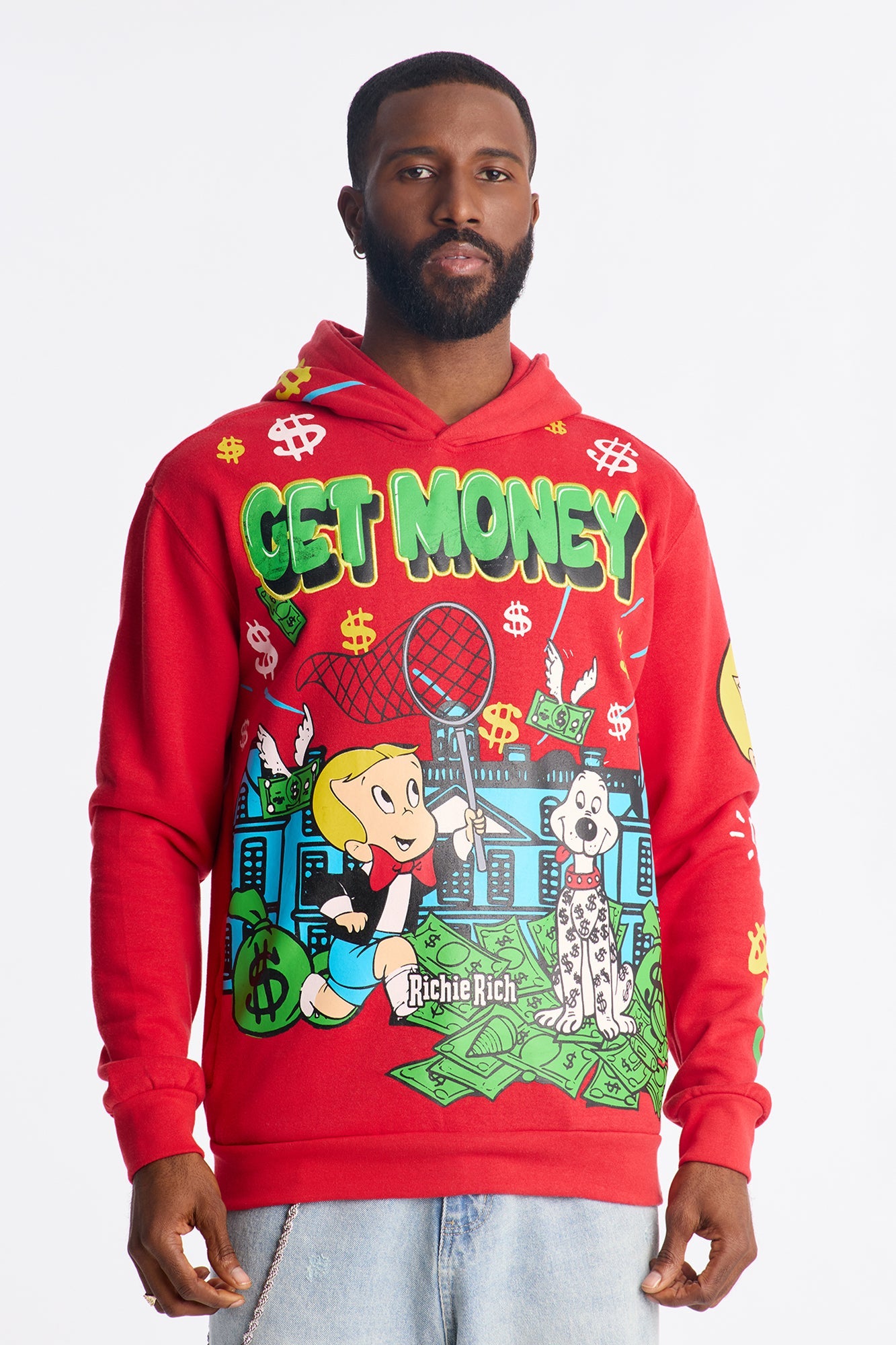 Richie Rich Said Get Money Hoodie - Red