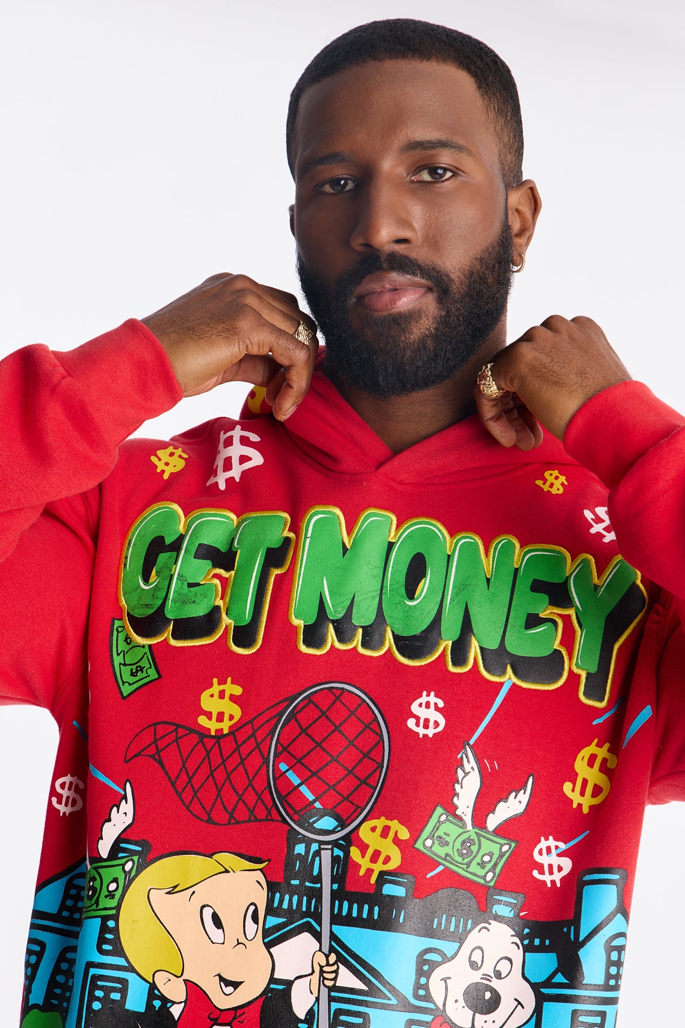 Richie Rich Said Get Money Hoodie - Red