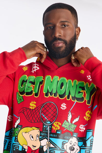 Richie Rich Said Get Money Hoodie - Red