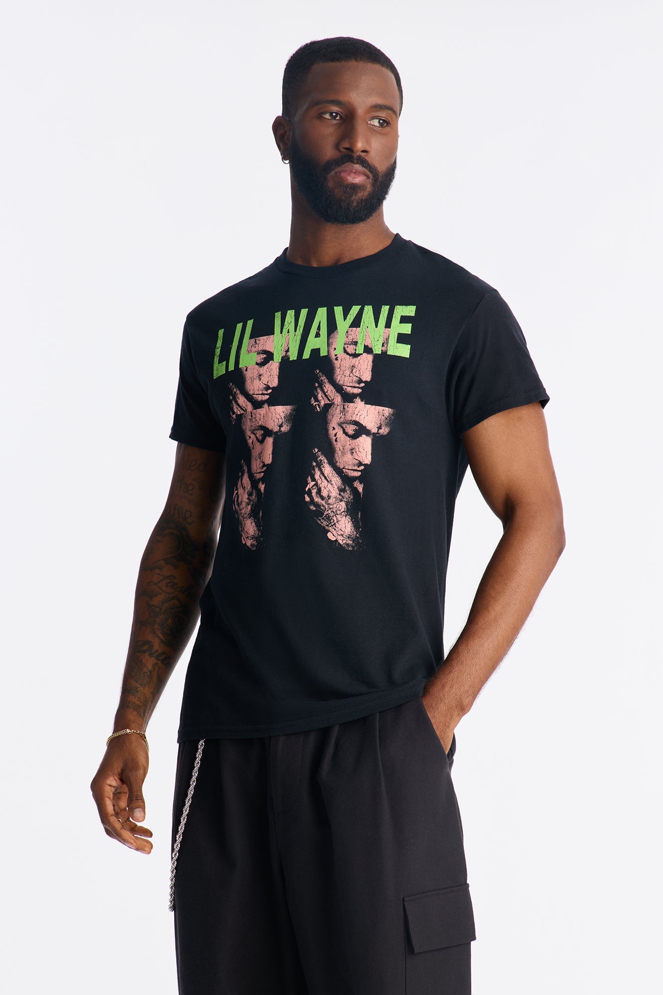 Lil Wayne Best Rapper Alive Graphic Short Sleeve Tee - Black