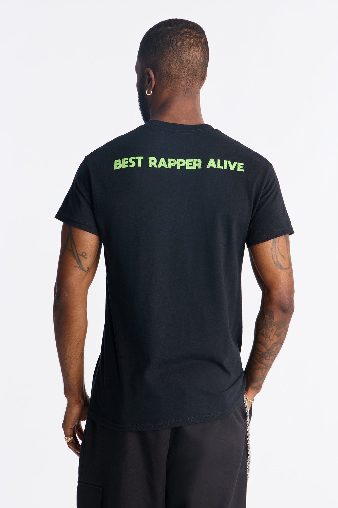 Lil Wayne Best Rapper Alive Graphic Short Sleeve Tee - Black