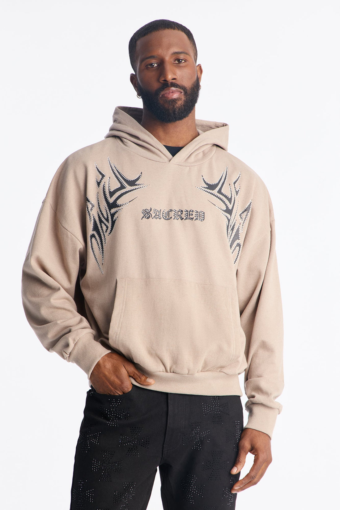 Sacred Verse Hoodie - Tan