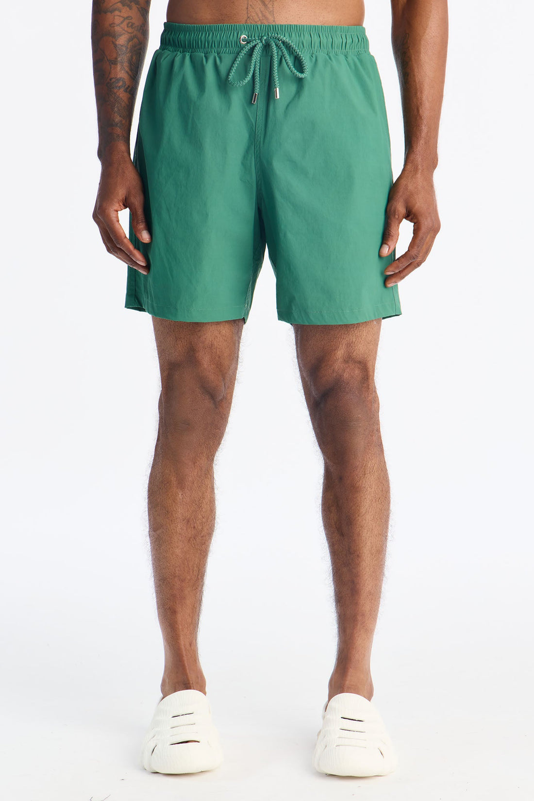 Montez Stretch Swim Trunk 7″ - Hunter Green