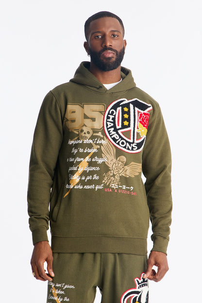 Self Made Champion Patch Hoodie - Green