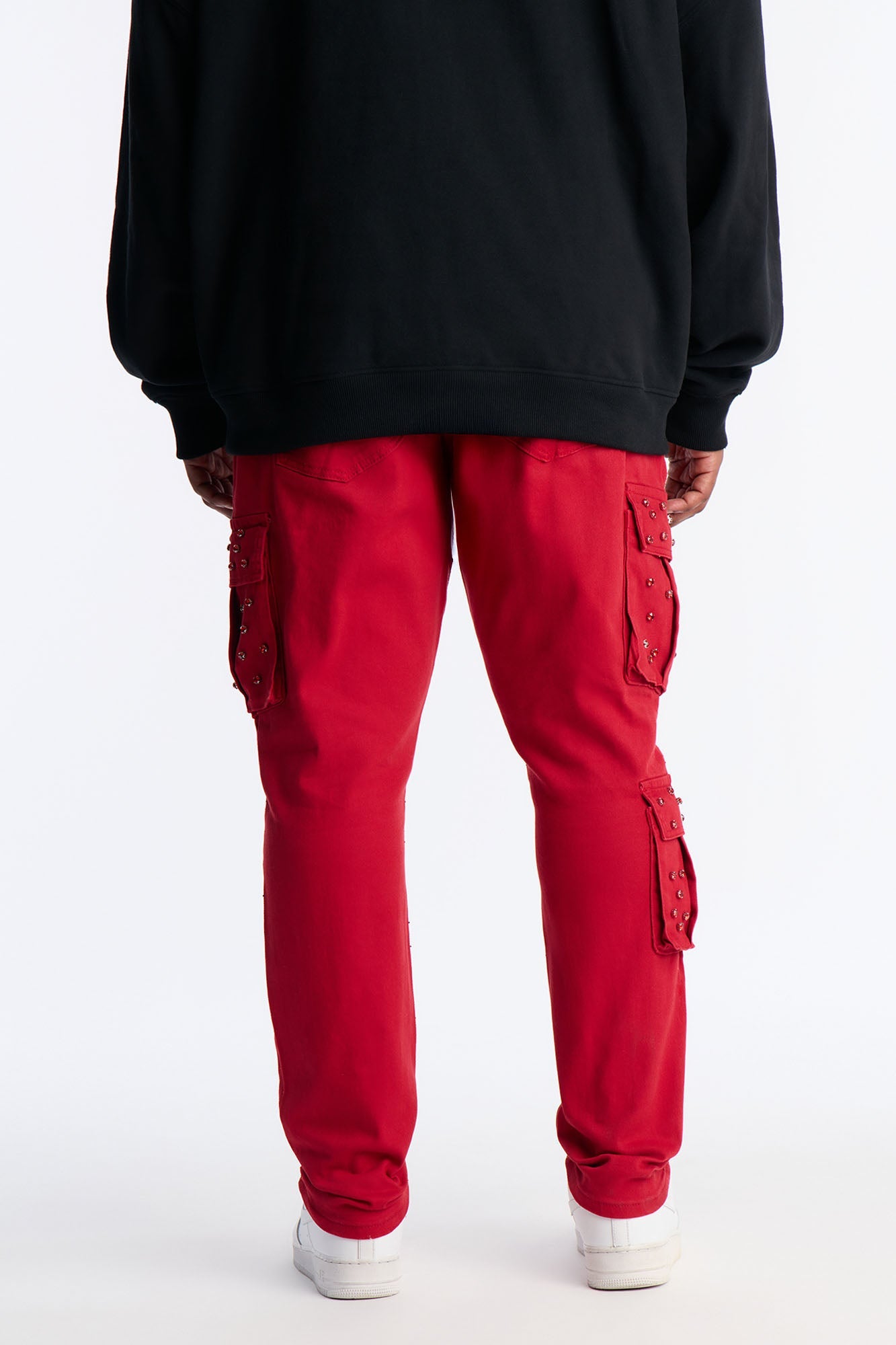 Skinny Prosperity Drip Embellished Pant - Red