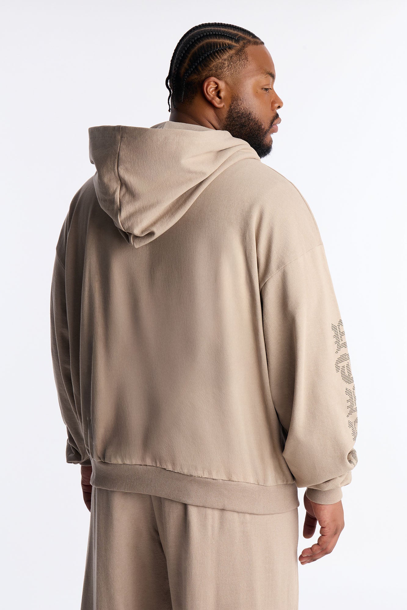 Crosses My Heart Hoodie - Tan