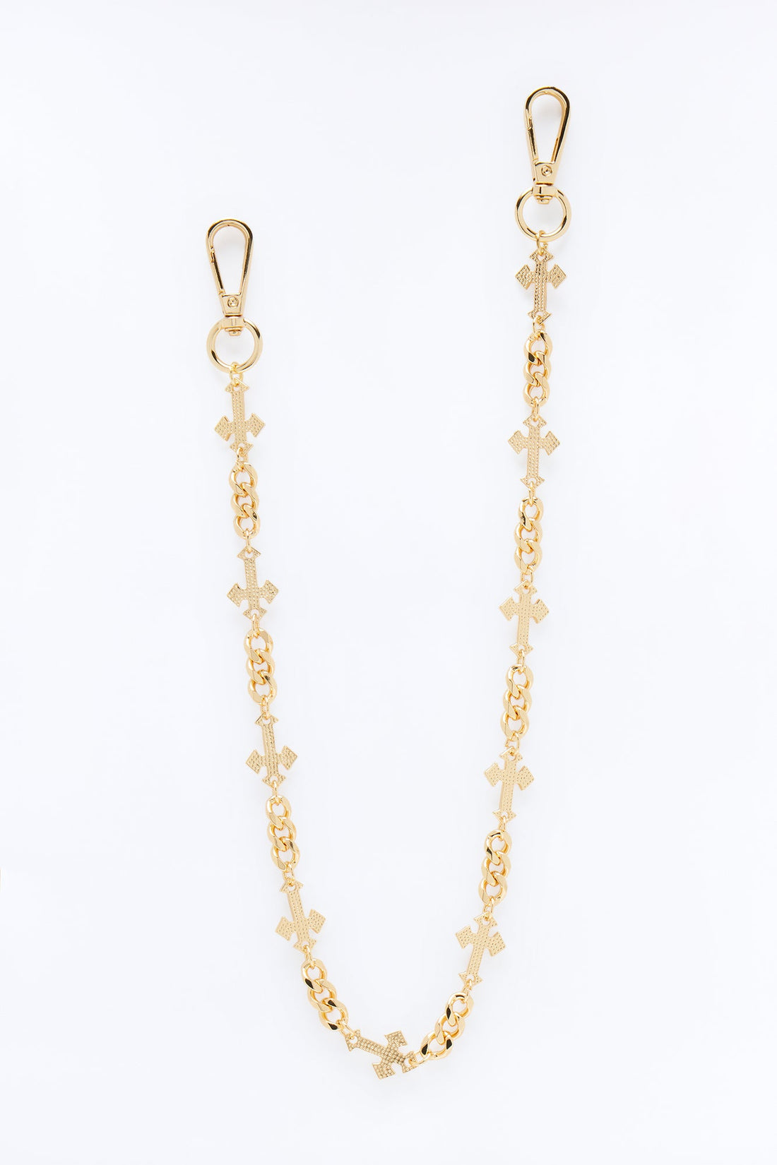 Cross Linked Charm Pant Chain - Gold