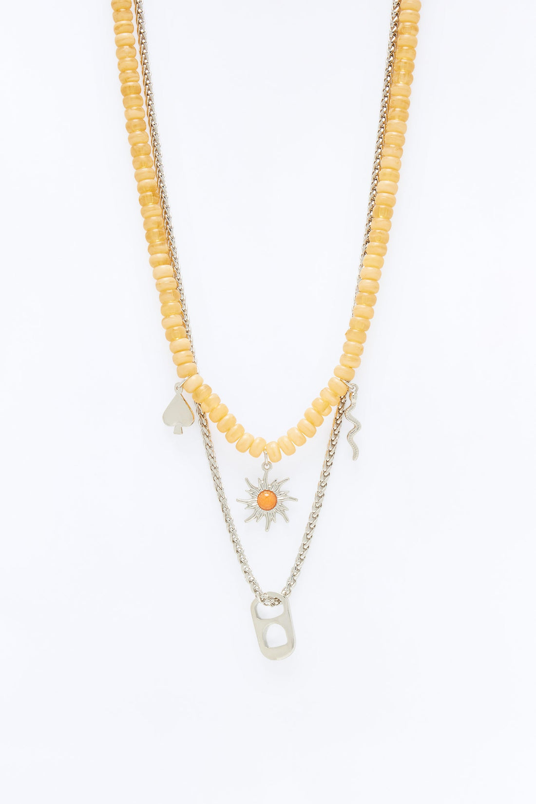 Vice and Virtue Necklace Set - Silver