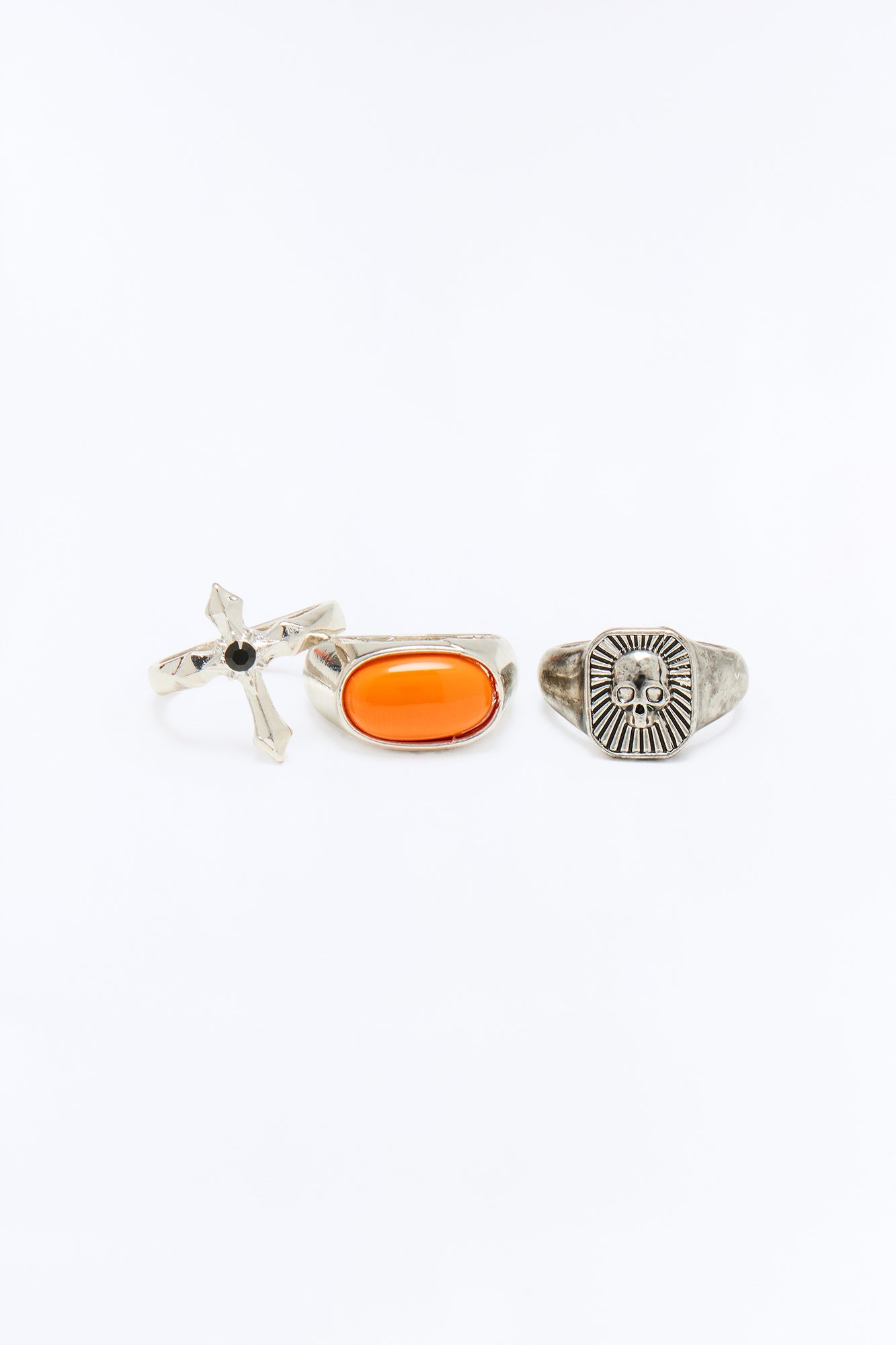 Deadly Inferno Ring Set - Silver