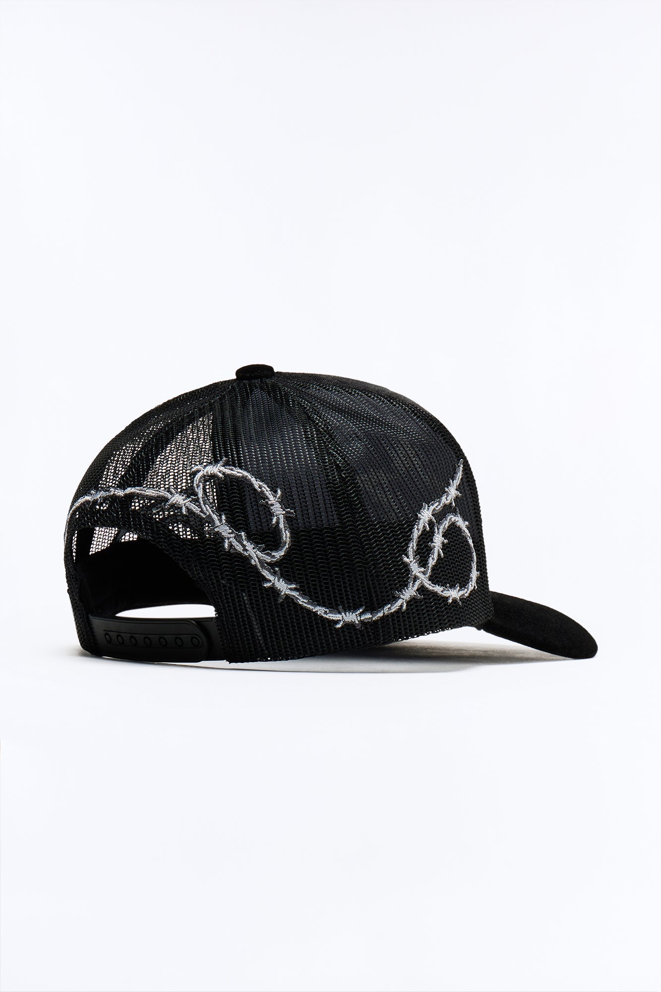 Barbwire Velvet Structured Snapback Hat - Black