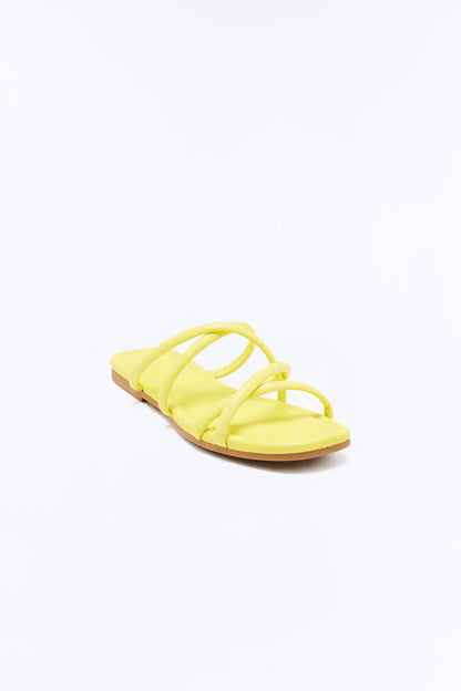 Terron Strappy Slides - Yellow