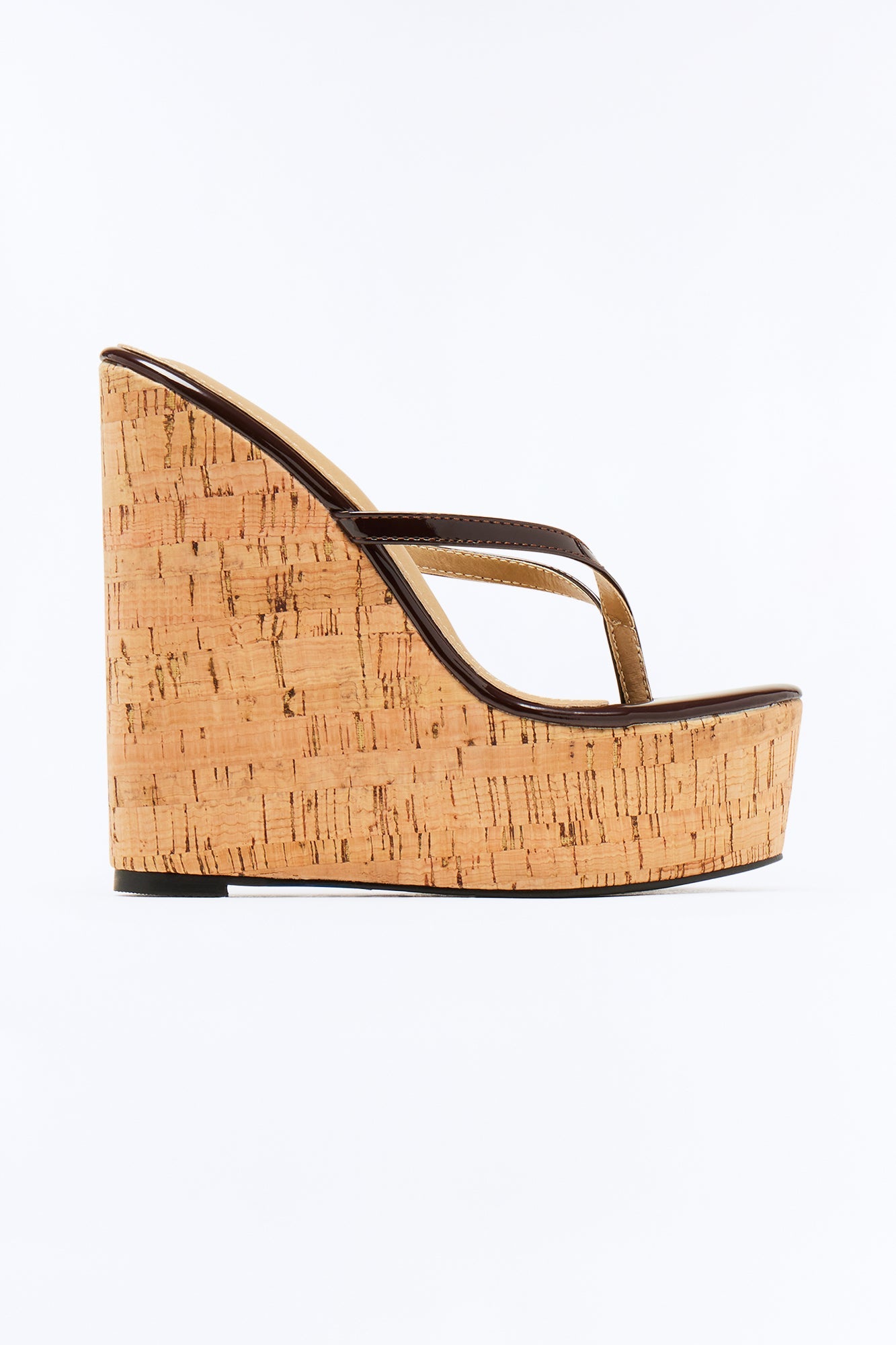 Kaleo Thong Platform Wedges - Chocolate