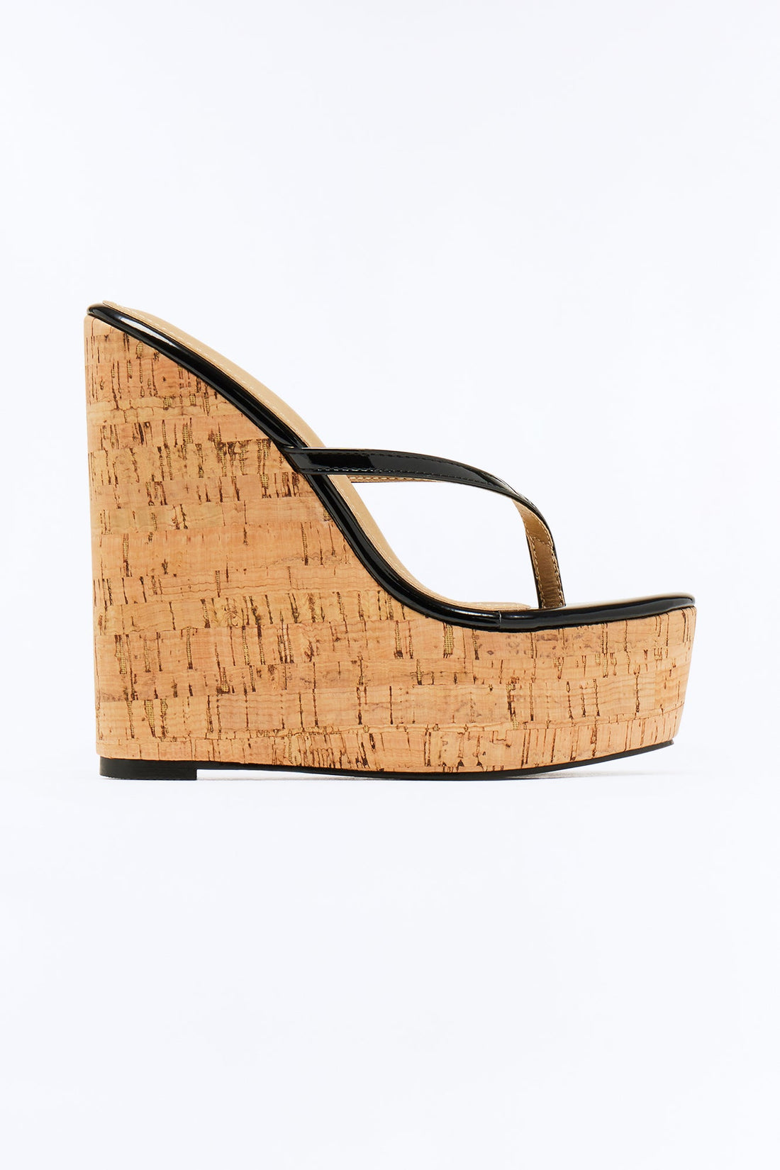 Kaleo Thong Platform Wedges - Black