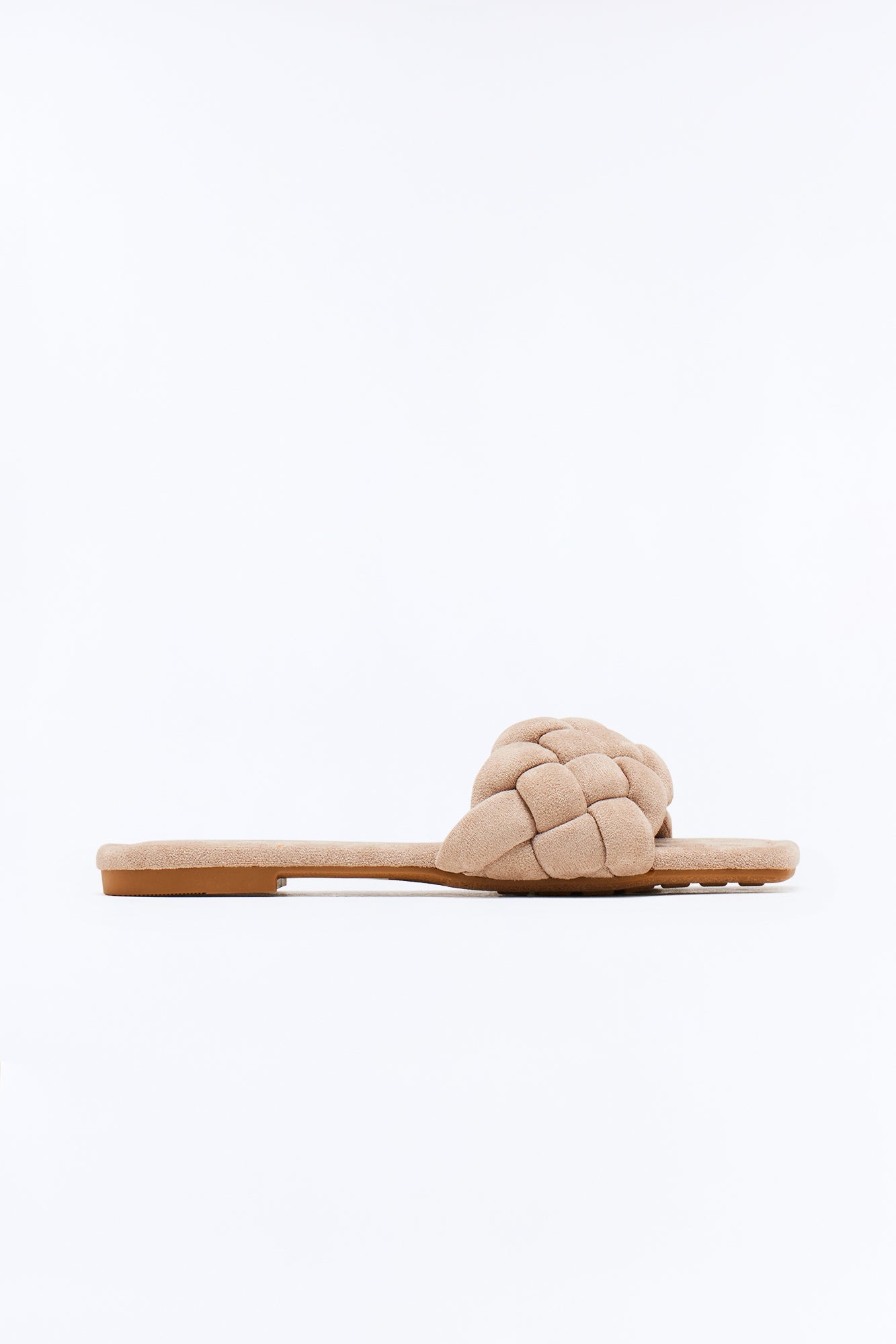 Bri Braided Slip On Sandals - Taupe